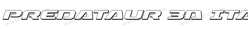 Predataur 3D Italic字体转换